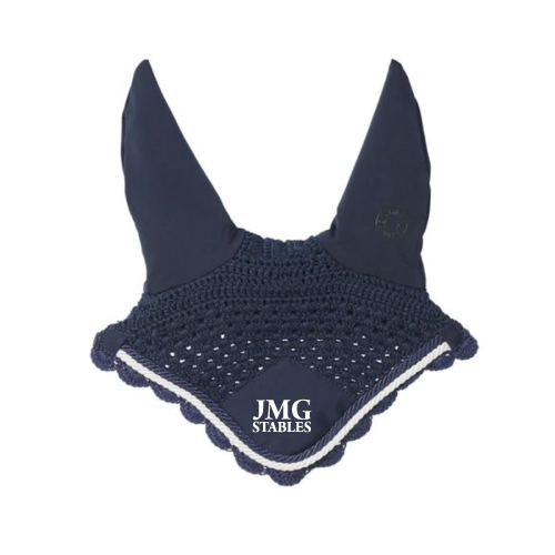 JMG Stables Crochet Ear Bonnet - Navy